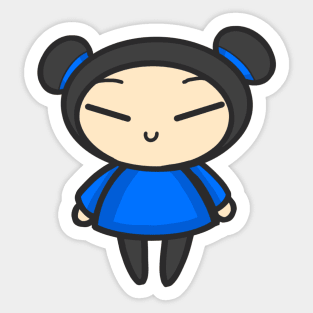 Blue Pucca Sticker